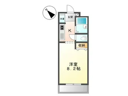 サンパティオ幸本I(1K/1階)の間取り写真