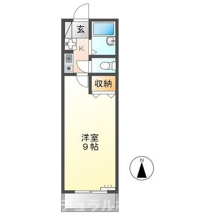 コーポカワムラ(1K/2階)の間取り写真