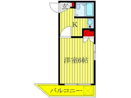 FT楠木ビル(1K/2階)の間取り写真