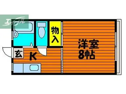 カーサベルデ(1K/2階)の間取り写真