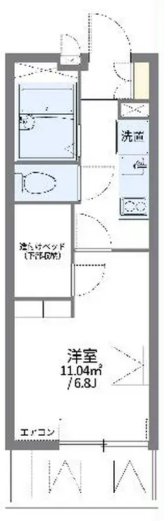 レオパレスLACKY 2階階 間取り