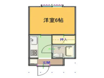 ラ・パルテール山下(1K/3階)の間取り写真