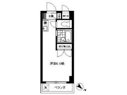 アニスティ(ワンルーム/2階)の間取り写真