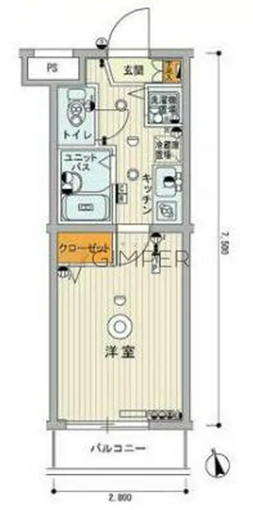 スカイコート中村橋第3 2階階 間取り