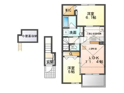 サウス ビスタ(2LDK/2階)の間取り写真