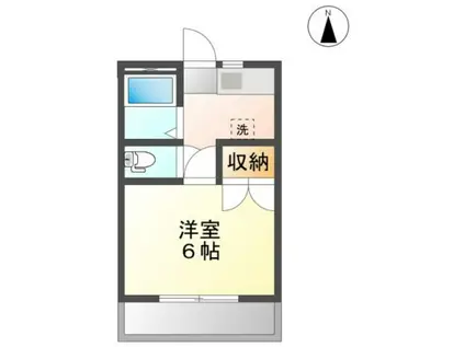 サニーヒルズ泉田II(1K/2階)の間取り写真