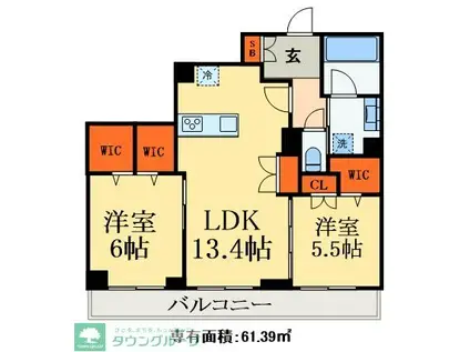 EDEL HEIM(2LDK/2階)の間取り写真