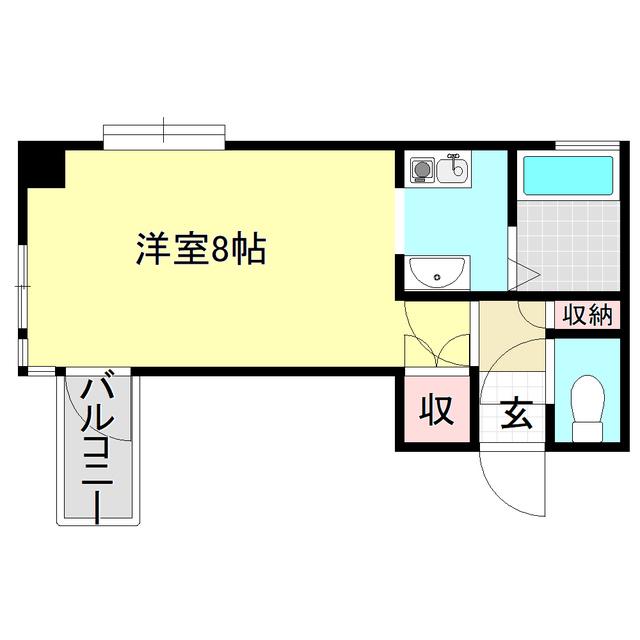 MKビル(ワンルーム/4階)の間取り写真