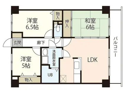 CASA&NODACO戸坂数甲(3LDK/1階)の間取り写真