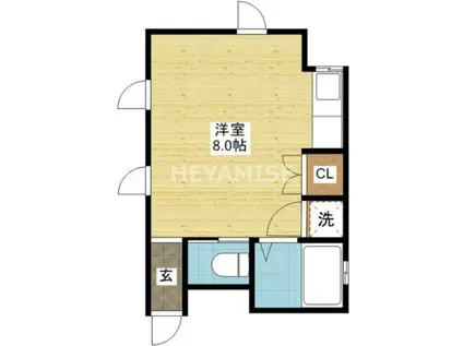 J菅ビル(ワンルーム/4階)の間取り写真