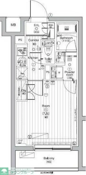 COURTYARD洗足 1階階 間取り