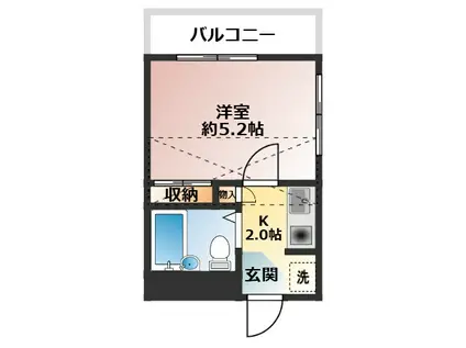 浦賀レジデンス(ワンルーム/1階)の間取り写真