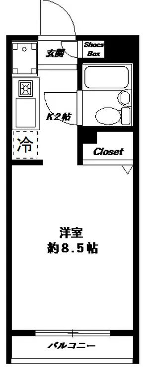 フォンティーヌ明大前 1階階 間取り