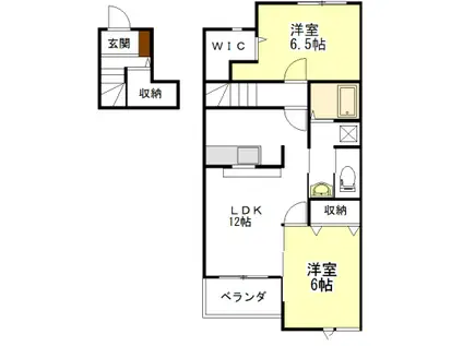 アルドーレ(2LDK/2階)の間取り写真