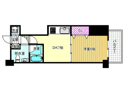 TS-SQUARE天神橋(1DK/7階)の間取り写真
