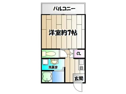 ウェルピアヤマサキ(1K/3階)の間取り写真