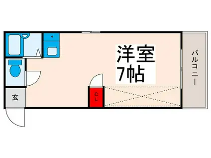 パークサイドN(ワンルーム/1階)の間取り写真