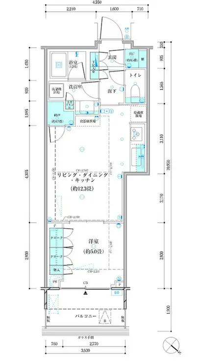 パークタワー勝どきミッド 24階階 間取り