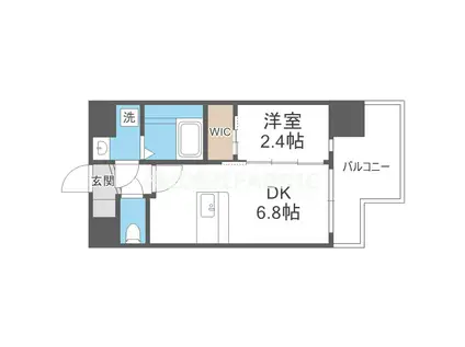 セレニテ難波ミラク弐番館(1LDK/9階)の間取り写真