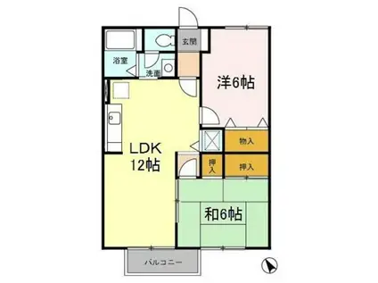 ファミールコート(2LDK/1階)の間取り写真