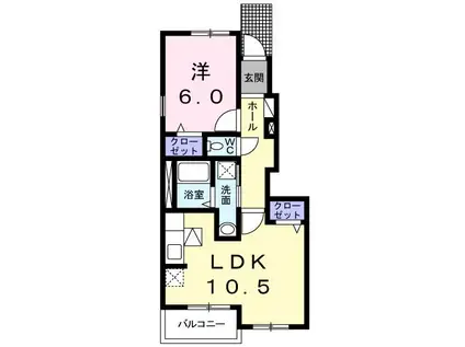 メゾン・シャルマンD(1LDK/1階)の間取り写真