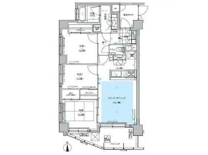 ミオ・カステーロ尾久(3LDK/4階)の間取り写真