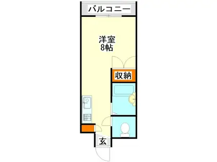 エステート有井(1K/5階)の間取り写真