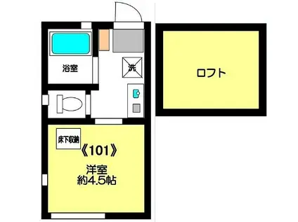 GRAND VILLAGE(1K/1階)の間取り写真