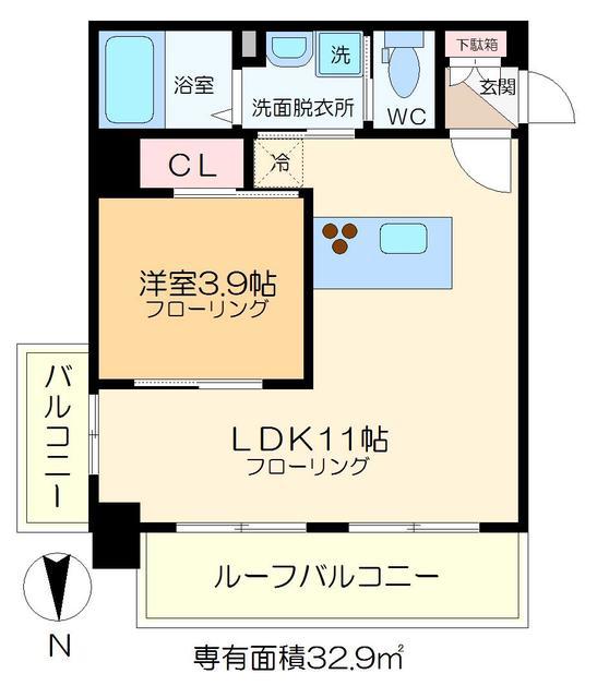 REGALIZ北千住(1LDK/7階)の間取り写真