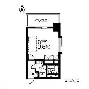 エスパシオ大町(ワンルーム/4階)の間取り写真