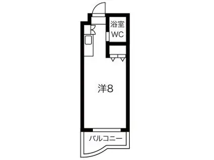 ジョイフル藤ヶ丘(ワンルーム/3階)の間取り写真