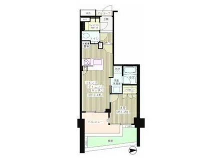 N ジオ目黒(1LDK/1階)の間取り写真