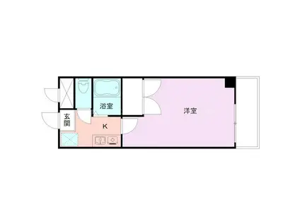 グランエグゼ(1K/2階)の間取り写真