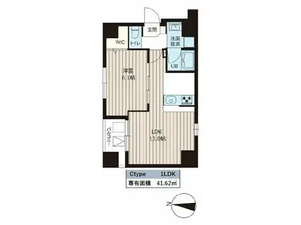 レオーネ両国II(1LDK/2階)の間取り写真