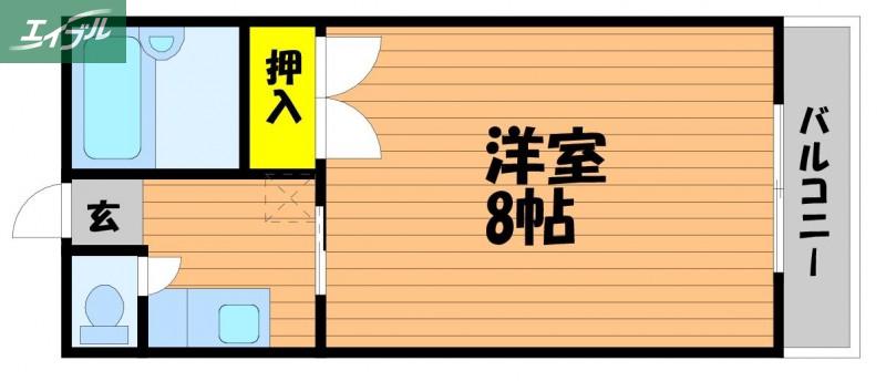 セントフォレスト下中野 A棟(1K/4階)の間取り写真