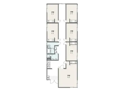 谷口彦名アパート(ワンルーム/1階)の間取り写真