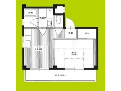 ハイツキシモト(1DK/3階)の間取り写真