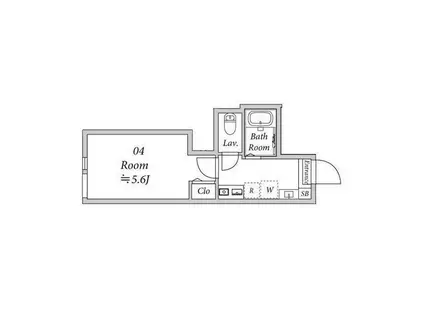 アイコート富士見ヶ丘(1K/1階)の間取り写真