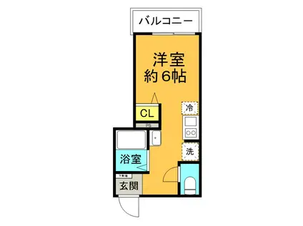 RYSE(ワンルーム/2階)の間取り写真