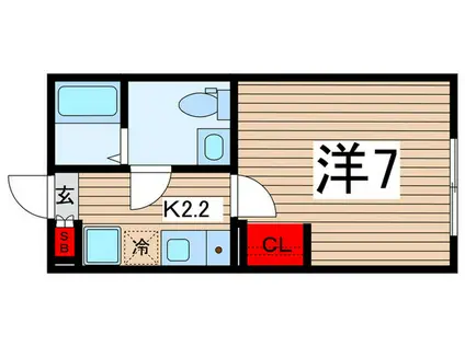 YMメゾン江戸川(1K/3階)の間取り写真