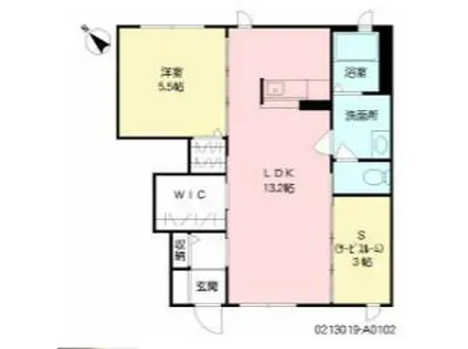 メゾン・ド・イブ―(1SLDK/1階)の間取り写真