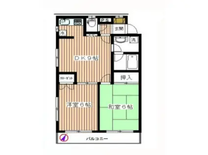 グローガーデンI(2DK/1階)の間取り写真