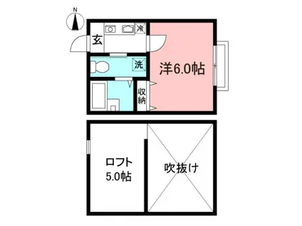 ラ・ルーチェ(1K/1階)の間取り写真