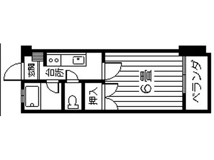 ユーロハイツ(1K/3階)の間取り写真