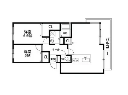パスト大宮(2LDK/5階)の間取り写真