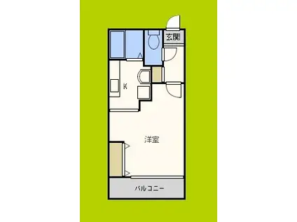 ラ・フォンテ今里(1K/1階)の間取り写真