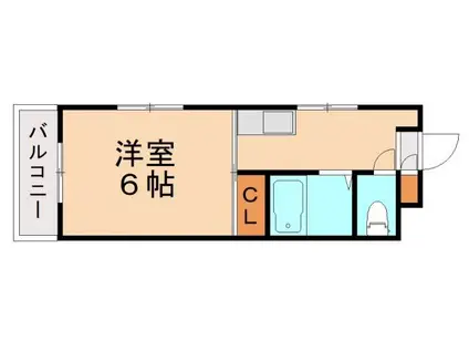 ブライト・ハート(1K/3階)の間取り写真