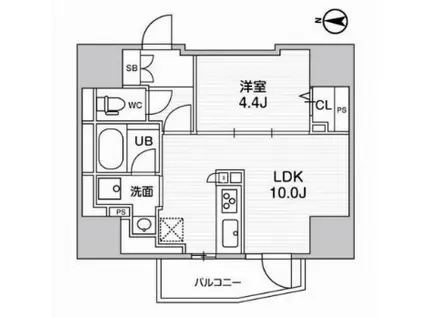 エスタート入谷I(1LDK/2階)の間取り写真