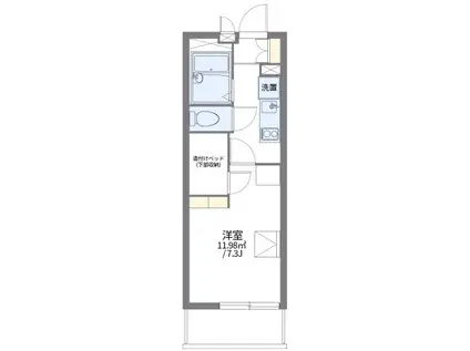 レオパレスイターナル原(1K/3階)の間取り写真