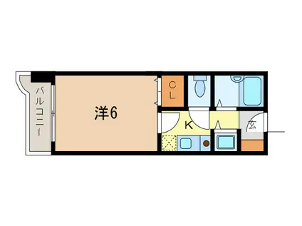 YKハイツ相生町(1K/8階)の間取り写真